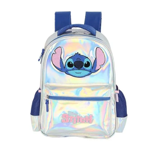 Mochila de Costas Luxcel Stitch Prata e Azul Único