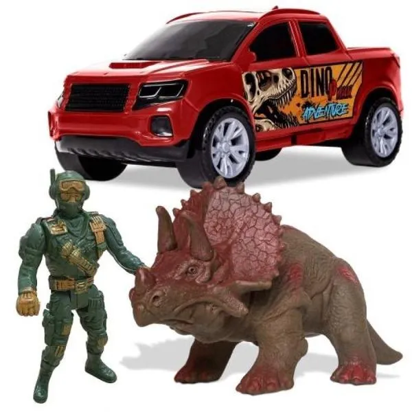Kit Selvagem Dino Adventure 3 Peças Samba Toys