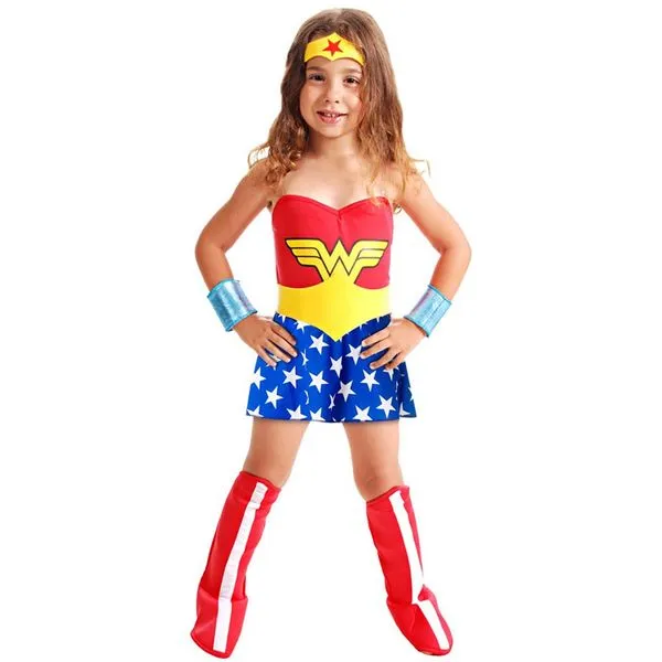 Fantasia Infantil - Mulher Maravilha - Sulamericana - P Fantasia Infantil - Mulher Maravilha - Sulamericana - G