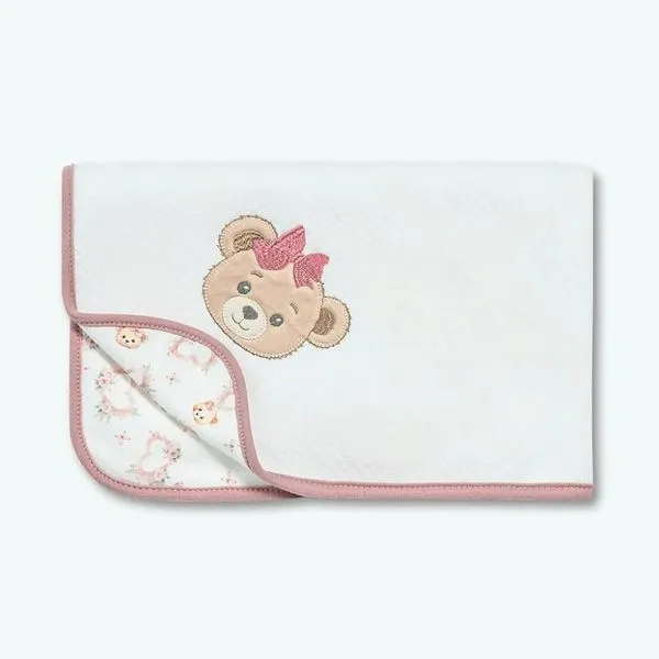 Manta De Matelassê Hug Amor De Urso Rosa Antigo Único
