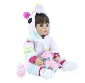 Boneca Bebê Reborn 55cm Alice Unicórnio