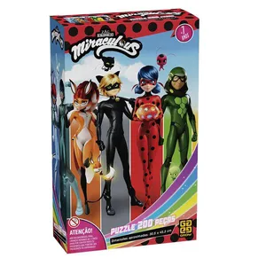 Quebra-Cabeça - Miraculous - 200 Peças - Ladybug - Grow