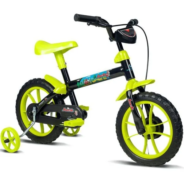 Bicicleta Infantil Paty Preto e Verde Aro 12 Nathor