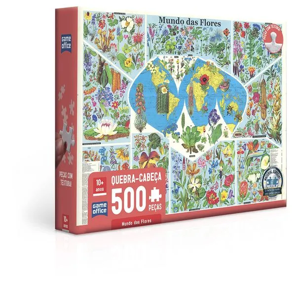 Quebra-cabeça 500 peças - Mundo das Flores - Toyster