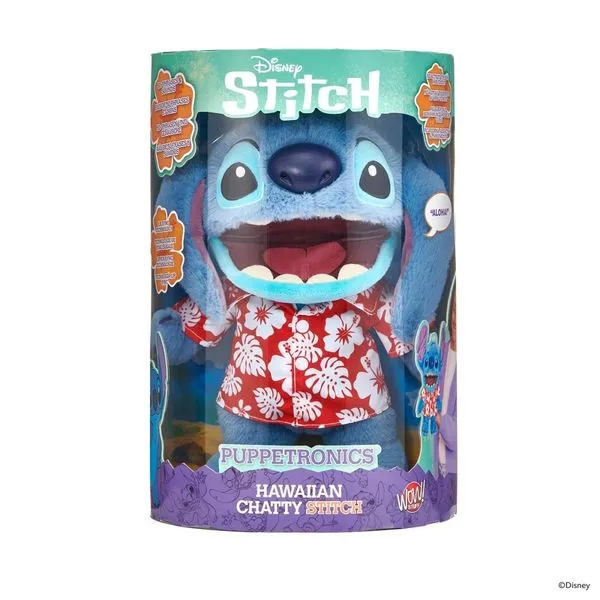 Stitch Wow - Pelucia 30cm Stitch Havaiano Animatronico - Sunny