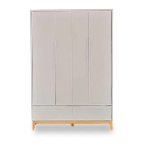 Guarda Roupas Infantil 4 Portas 2 Gavetas Multimóveis CR40028 Branco