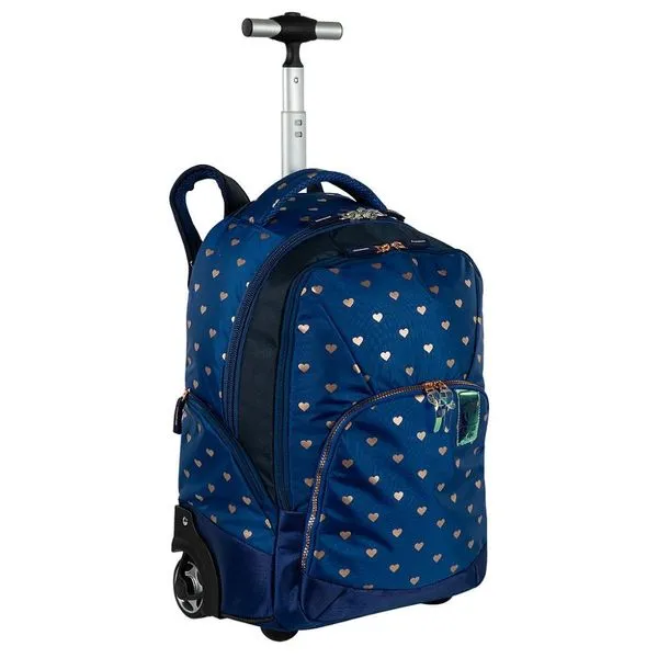 Mochila de Rodinhas Sestini Capricho 2 Compar Wishes Azul Único