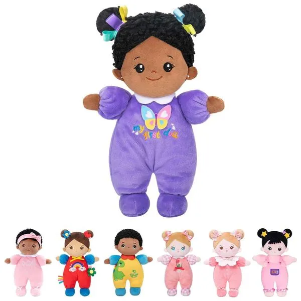 Boneca de Bebê de Pelúcia OUOZZZ para Meninas - Brinquedo Macio, Seguro e Ideal para Desenvolver a Autoconfiança