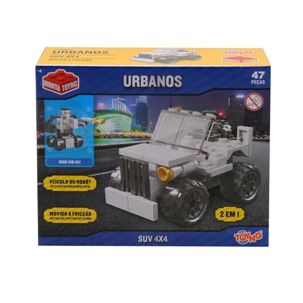 Brinquedo Urbanos Veículo Suv 4X4 Ou Robô Movido À Fricção Toyng
