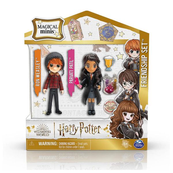 Conjunto de Bonecos e Acessórios - Harry Potter - Amigos Mágicos - Ron e Pavarti - Sunny