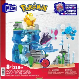 Blocos de montar - MEGA - POKÉMON - CONSTRUÇÃO AVENTURA AQUÁTICA - Mattel