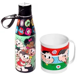 Kit Especial 2 em 1 Turma da Mônica Garrafinha e Caneca
