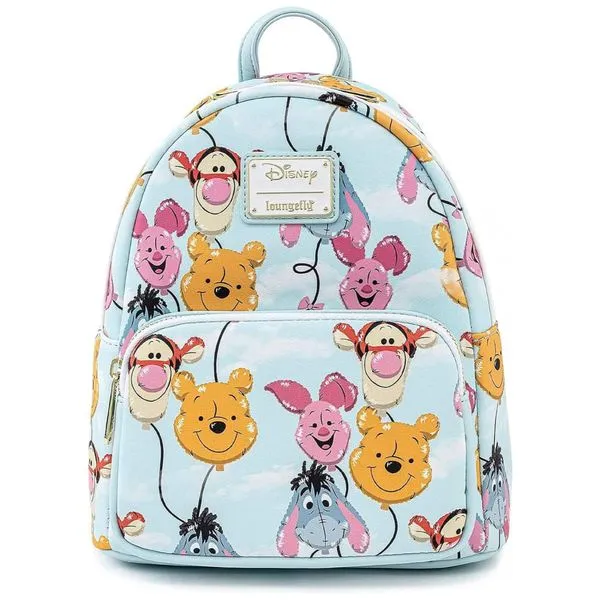 Mini Mochila Escolar Infantil Loungefly Disney Urisnho Pooh para Crianças a Partir de 12 Anos, Azul 110v