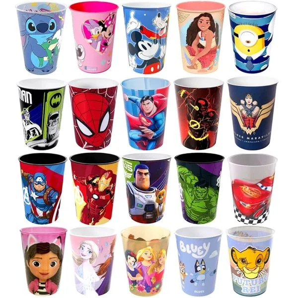 20 Copos 320ml para Crianças para Base de Ovo de Páscoa Caseiro Personagens