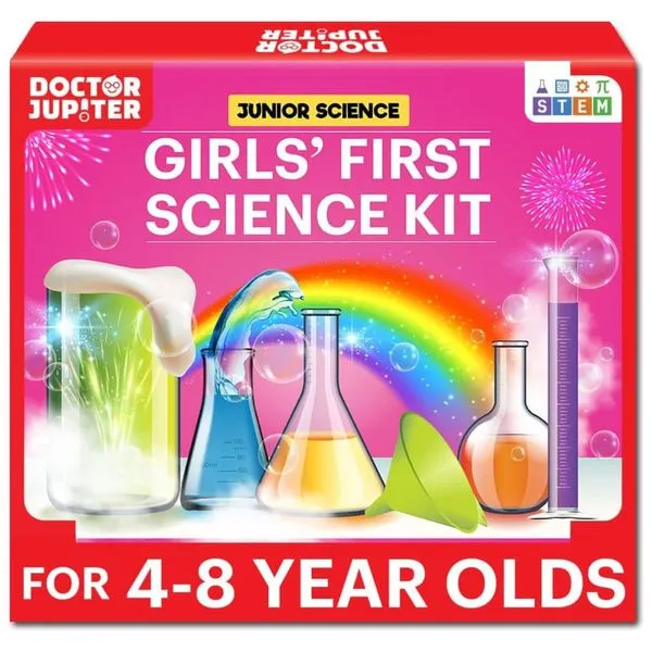 Kit de Experimentos Científicos para Meninas de 4 a 8 anos Presente de Aniversário Divertido e Educativo, Doctor Jupiter