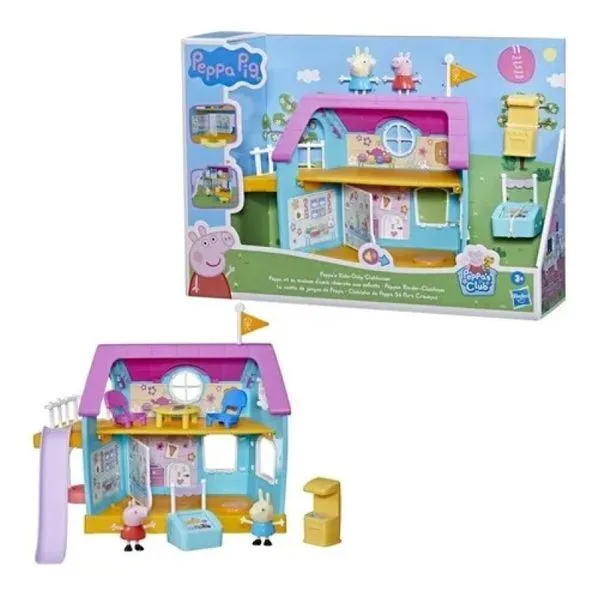 Peppa Pig Clubinho Da Peppa Só Para Crianças 30 Cm  Com Som e 2 Figuras  - Hasbro