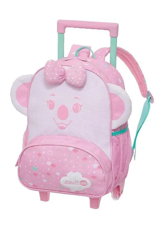 Mochila de Rodinhas Lilica Ripilica Com Alça Happy Sky Rosa Único