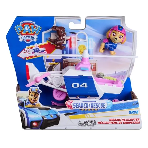 Helicóptero de Resgate da Skye Com Boneco e Amigo - Patrulha Canina Sunny
