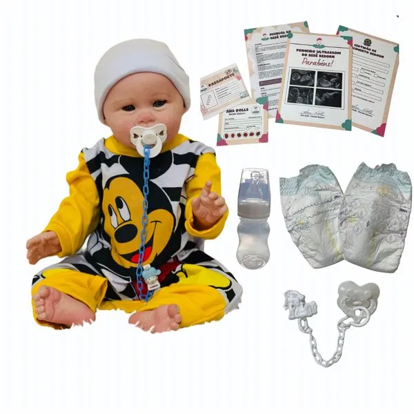 Bebê Reborn Boneco Menino; Toma Banho - Carequinha