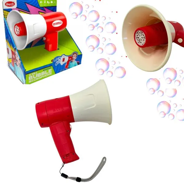 Brinquedo Infantil Altofalante Microfone Bolhas Som Muda Voz