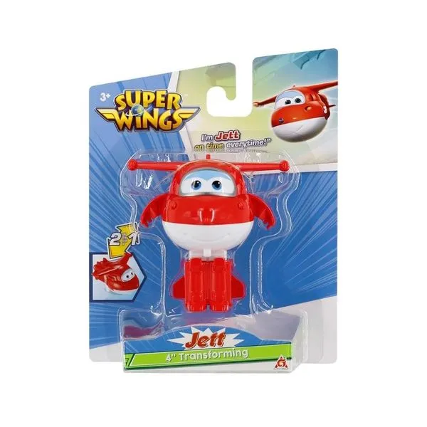 Boneco Super Wings 2 Em 1 Avião Jett 10cm - Sunny 5201