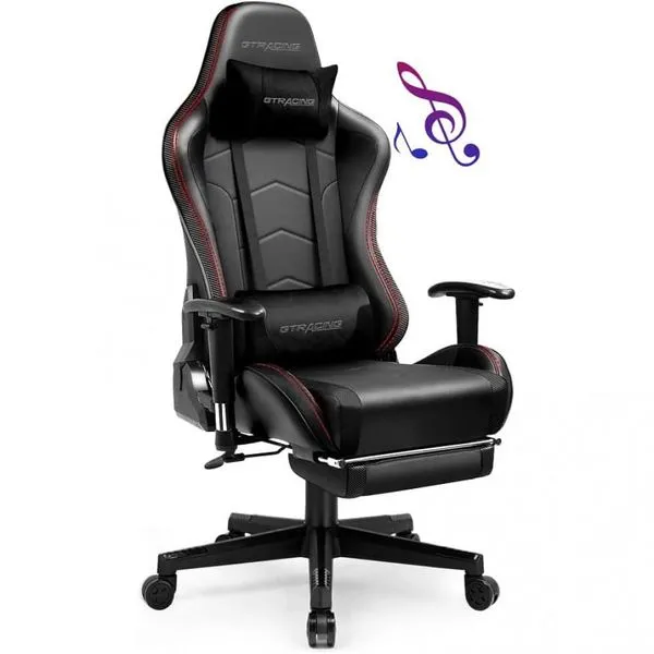 Gtracing Cadeira Gamer Ergonômica Ajustável com Apoio para os Pés, Cinza Camuflada