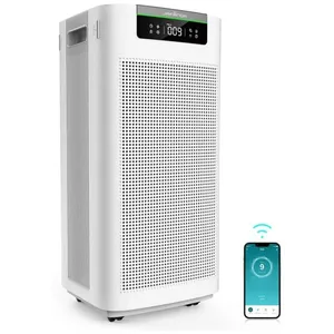 Purificador de Ar para Ambientes até 353m² com Controle por APP e Filtro de Carvão Ativado HEPA Ture, 110V 90W, Jafnda JF888, Branco 110v