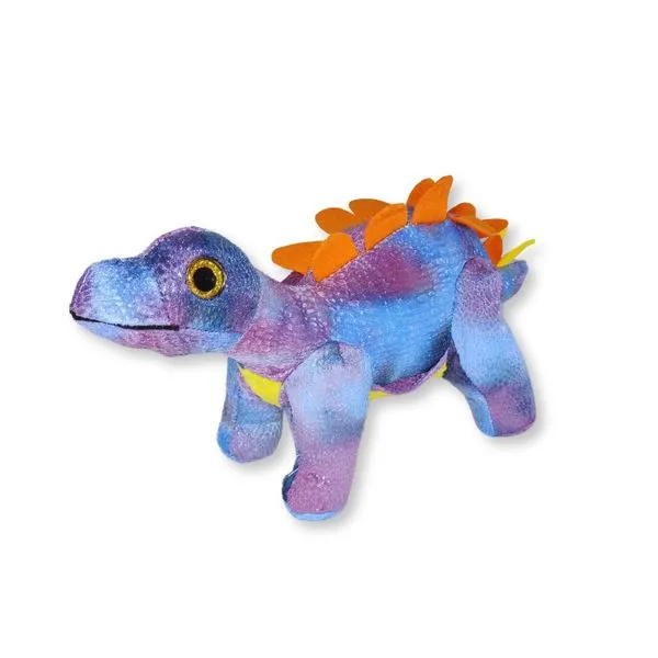 Estegossauro de Pelúcia Fizzy Toys 23cm Dinossauro Colorido Super Macio