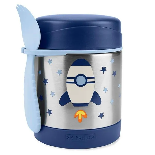 Pote Térmico Skip Hop Com Talher Espaço Azul Único