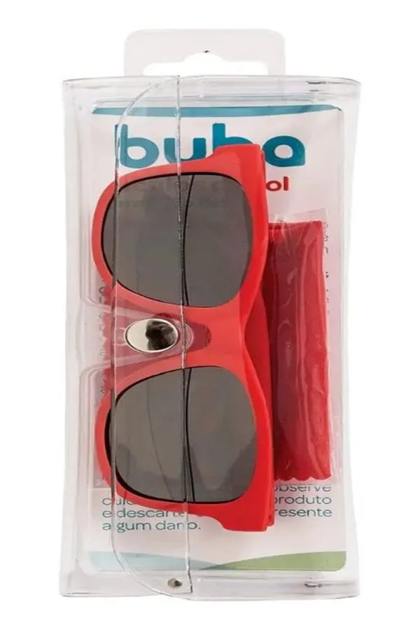 Óculos De Sol Para Bebe Vermelho Proteção UV Buba - 11744