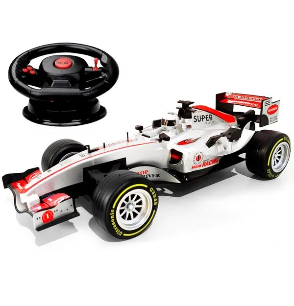 Carro de F1 Ferrari Controle Infantil de Volante com Luz e Som do Motor