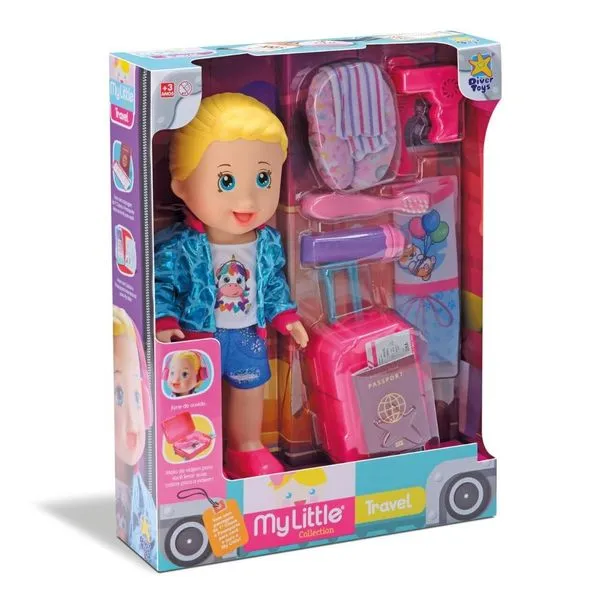 Boneca My Little Collection Vamos Viajar Diver Toys 8177