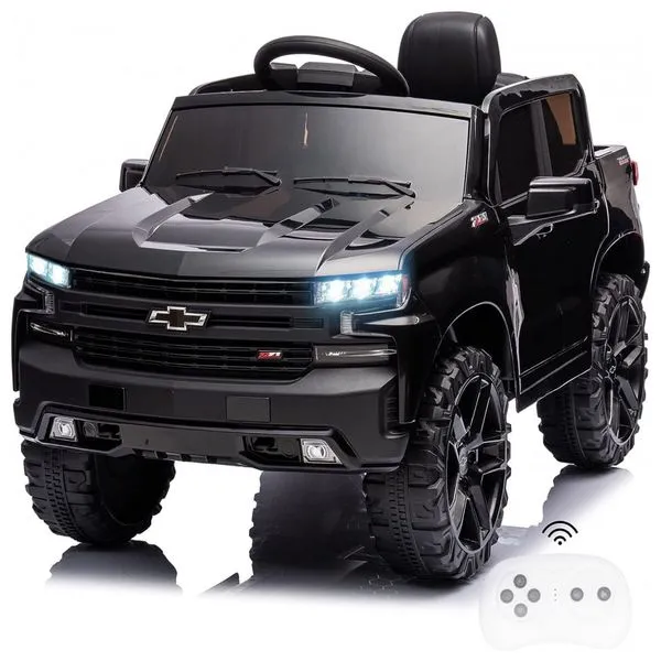 Little Brown Box Carro, Carrinho Elétrico 1 Assento 12V, com Luzes de LED e Controle Remoto, Azul