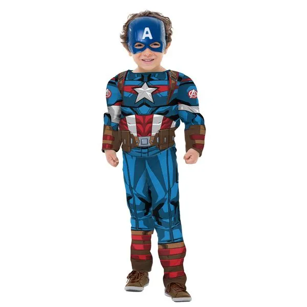Fantasia Clássica Luxo - Capitão América - Avengers - Marvel - Regina Festas - G