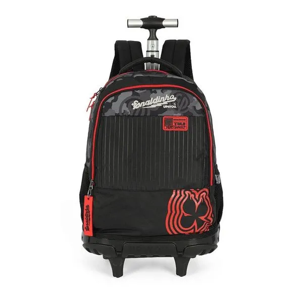 Mochila de Rodinhas Com Alça Luxcel By Enaldinho Preto Único