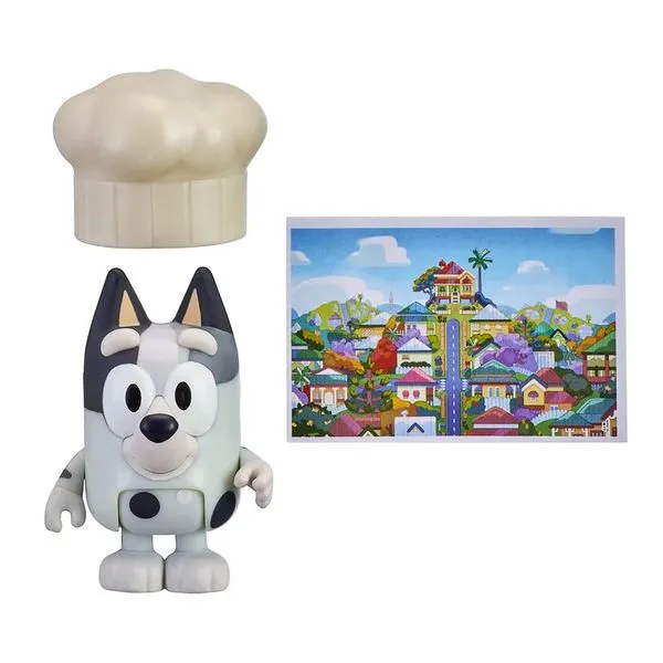 MUFFIN E CHAPÉU DE CHEFE - BONECO BLUEY COLECIONÁVEL 6 CM - CANDIDE