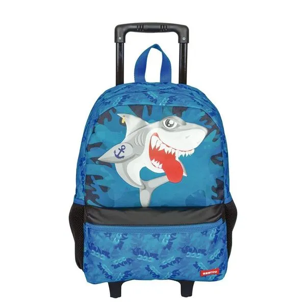 Mochila de Carrinho Grande Tubarão Sestini Azul Único