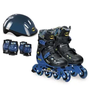 Patins Batman DC Comics 37/40 Fun Preto,Cinza,Azul Patins Ajustável com Acessórios - DC Comics - Batman - 37 a 40 - Fun