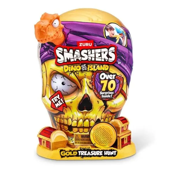 Smashers Dino Island Gold Treasure Hunt Zuru – Mais de 70 Surpresas Divertidas