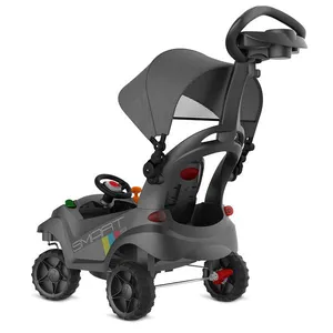 Carrinho de Passeio com Pedal - Smart Baby Confort - De 0 kg a 35 kg - Grafite - Bandeirante