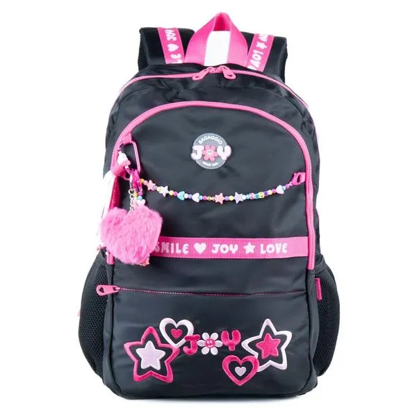 Mochila Escolar Feminina Juvenil BG Joy Preta U / Preto