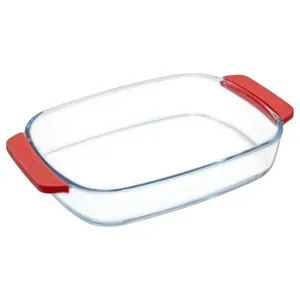 Travessa De Vidro Retangular Hauskraft 34x22x6cm (MP)