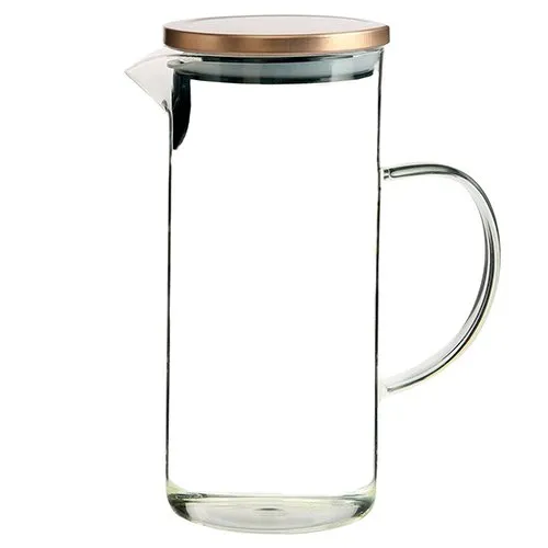 Jarra de Vidro 1,3 Litros Mimo Com Tampa Borossilicato 6393 Bronze