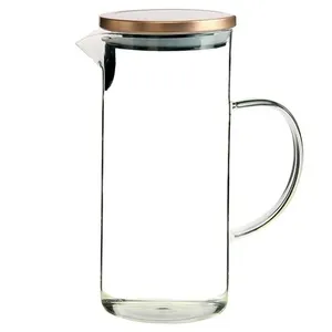 Jarra de Vidro 1,3 Litros Mimo Com Tampa Borossilicato 6393 Bronze