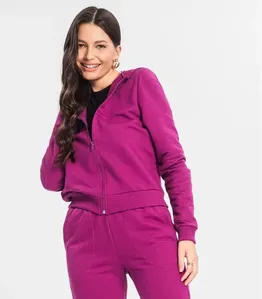 Jaqueta Feminina Com Capuz Endless Roxo PP