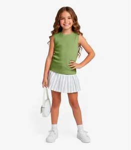 Regata Básica Infantil Menina Lisa Soletex Verde 6