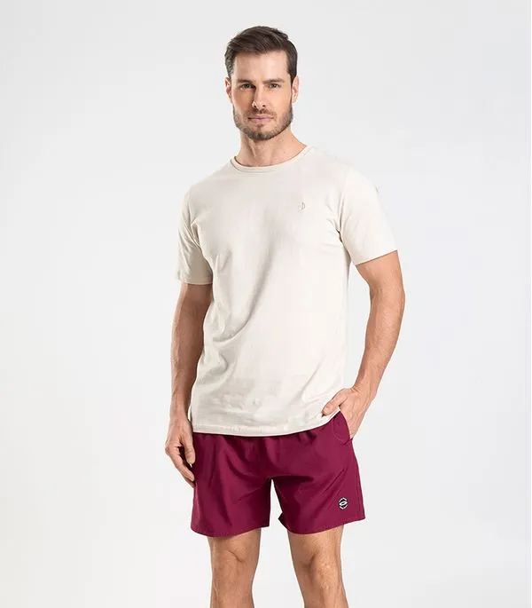 Bermuda Masculina Lisa De Microfibra Long Bong Vermelho P