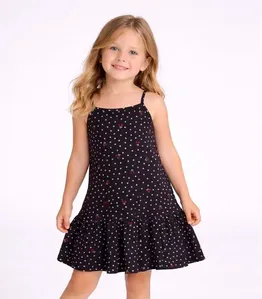 Vestido Infantil Com Alças E Babado Select Azul 8