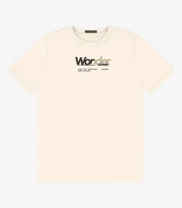 Camiseta Masculina em Meia Malha Diametro Bege