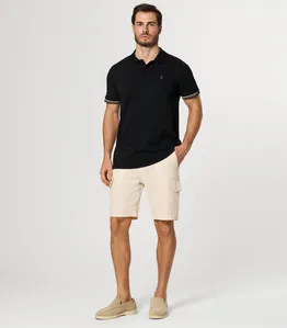 Bermuda Masculina Sarja Com Bolsos Cargo Shift Cinza